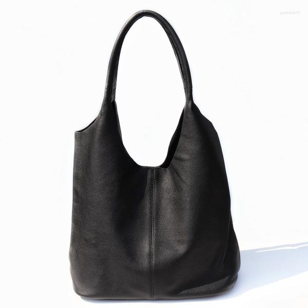 Borse da sera Semplice morbida vera pelle hobo spalla per le donne 2023 tasche funzionali casual borse con fodera borsa tote stile slouchy