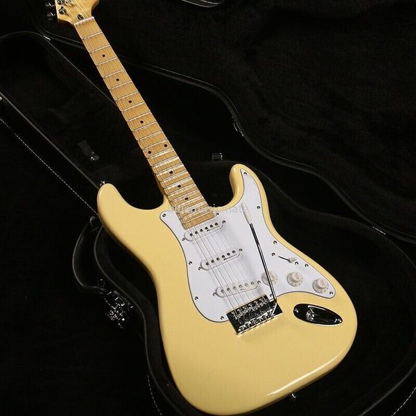 Custom Shop Yngwie Cream Strat Электрогитара Зубчатая накладка на гриф без чехла Быстрая доставка