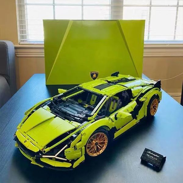 Blocchi 42115 Lambo Sian Costruzione di modellini di auto tecniche Bugatti 1 8 Giocattoli in mattoni FIT per adulti Ragazzi e bambini Block Regali di compleanno 230421