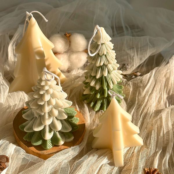 Velas Enfeite de Natal Molde de Vela de Silicone DIY Árvore Artesanato Fazendo Gesso Resina Sabão Moldes de Cozimento Decoração de Casa 231121