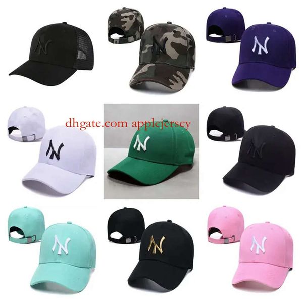 NY Letter Baseball Caps Malha Strapback Golf para Mulheres Homens Bone Visor Gorras Snapback Chapéus