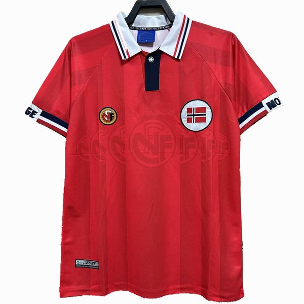 Retro Noruega 1998 camisas de futebol BERG Tore Andre Flo SOLSKJAER MINI REKDAL BJORNEBYE casa camisa de futebol da seleção nacional