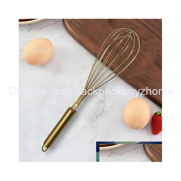 Yumurta Araçları 1 PCS Altın Paslanmaz Çörek Çırpıcı El Çırpma Mikseri Pişirme Kek Aracı Seti Ev Mutfak Aksesuarları Fabrika Fiyatı Uzmanı D OTOD7