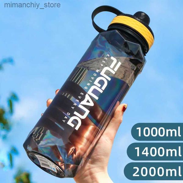 bottiglia d'acqua Sport Water Bott Bott da viaggio all'aperto di grande capacità Portab Botts per allenamento Fitness Space Cup Gym Gallon Botts Q231122