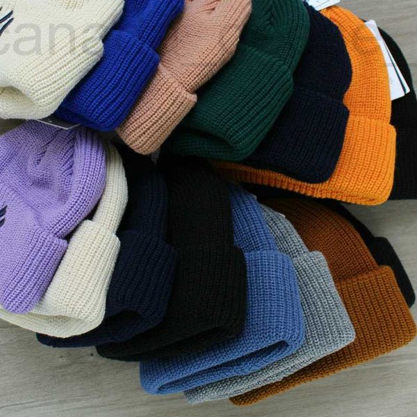 Beanie/Totenkopf-Kappen, Designer-Luxus-Herbst- und Winter-Doppelschicht-Mütze aus verdickter Wolle mit zehn oder fünf Farben, großer 3D-Stickerei für Männer und Frauen