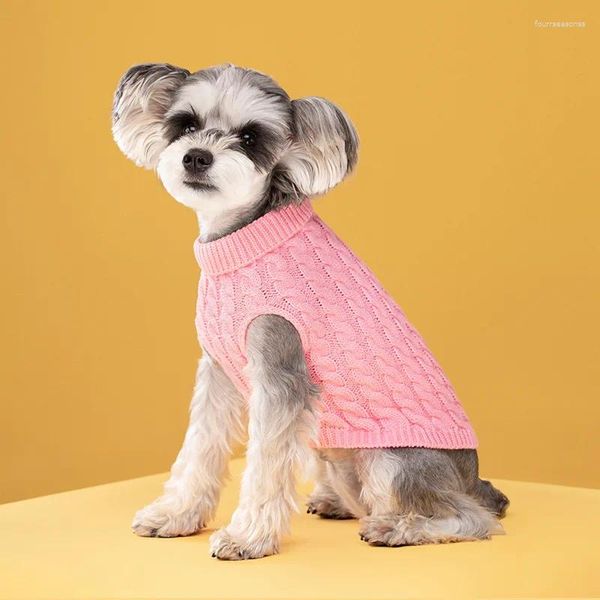 Hundebekleidung Winter-Chihuahua-Kostüm für Haustier, weiches Welpen-Kätzchen, hoher Kragen, einfarbiges Design, Pullover, luxuriöse Kleidung für Hunde