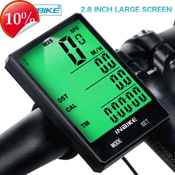 Nuovo INBIKE 2.8 pollici Bike Wireless Computer Antipioggia Multifunzione Equitazione Bicicletta Contachilometri Ciclismo Tachimetro Cronometro Retroilluminazione