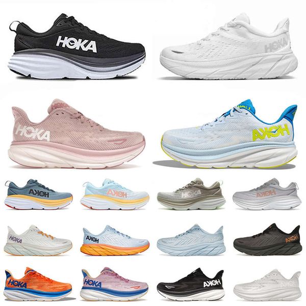 Hoka Clifton 9 Run Hokas Schuhe Damen Free Pepople Sneakers Bondi 8 Cliftons Schwarz Weiß Peach Whip Harbor Cloud Carbon x2 Herren Trainer Jogging uns Größe 4-11