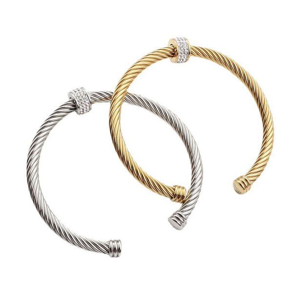 Pulseira de fio de aço inoxidável, fio de titânio, estiramento em forma de c, pulseira de abertura, joias elegantes
