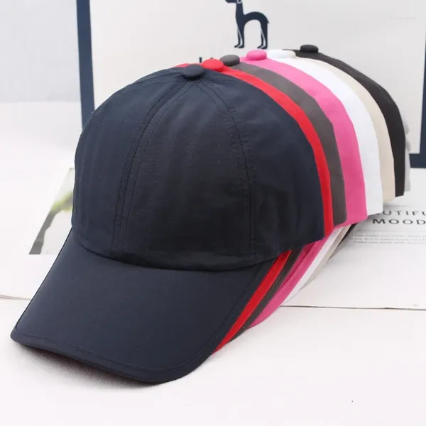 Bonés de bola de secagem rápida respirável cor sólida ao ar livre proteção solar homens boné de beisebol primavera ajustável verão mulheres sombra snapback pai chapéu