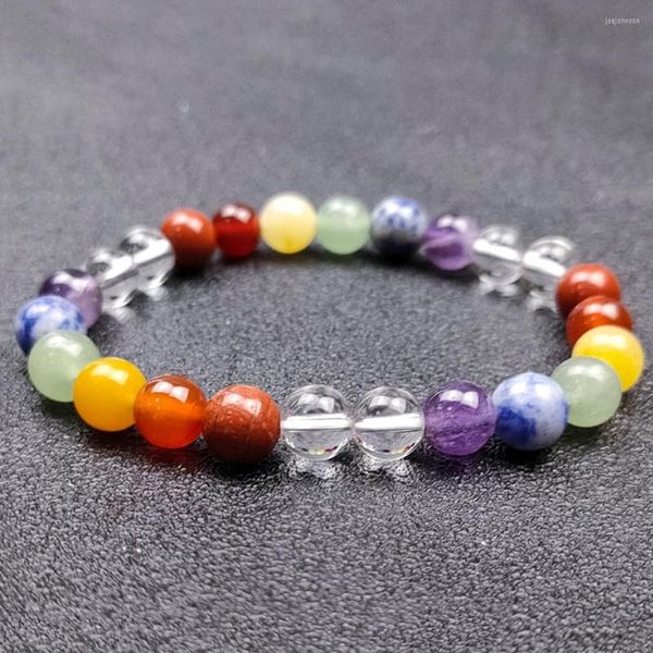 Braccialetti con ciondoli 7 Chakra Reiki Perline di guarigione Buddha Preghiera Pietra naturale per donne Uomini Braccialetti regolabili Regali di gioielli Yoga