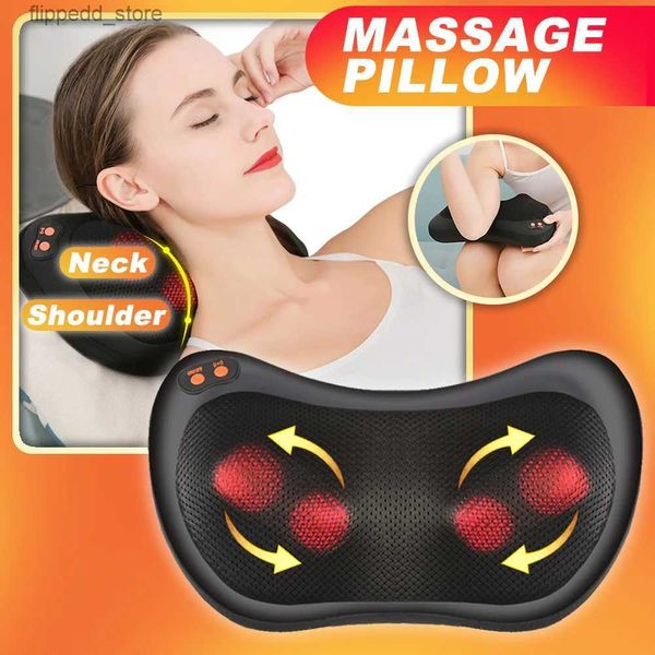 Massageando Travesseiros de Pescoço Travesseiro de Massagem 4 Relaxamento de Cabeça por Motor Elétrico Massagem de Pescoço Massagem de Cabeça e Massagem Corporal Relaxamento Idade corporal Q231123