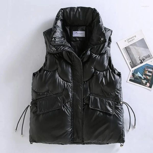 Gilet da donna Gilet femminile Autunno e inverno Giù Gilet larghi in cotone Moda Versione coreana Giacca senza maniche Abbigliamento donna