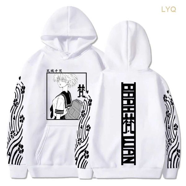 Erkek Hoodies Sweatshirts Tokyo Revengers Japon Anime Senju Kawaragi Baskı Trailtsuits Erkek Kadın Büyük Boy Hoodie Harajuku Külot GH8J