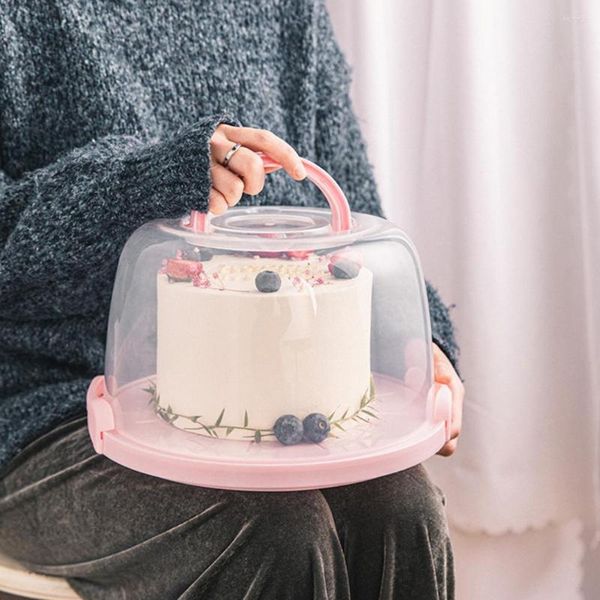 Bottiglie di stoccaggio Buon contenitore per torte 6 stili Confezione portatile a prova di polvere con scatola per coperchio