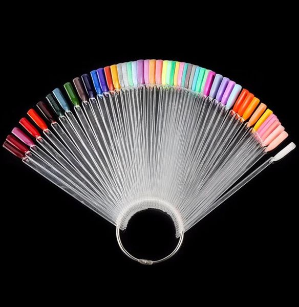 50 pçs unha polonês cor gel display gráfico unhas falsas dicas mostrando prateleira branco claro verniz cores mostrando gráfico ferramentas diy h5155226