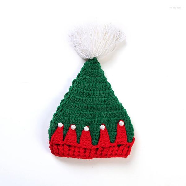 Decorazioni natalizie 1PC 7 tipi Cappellino lavorato a maglia di lana Cappelli Ornamenti Bambino Bambini Ordinario Babbo Natale D39CM