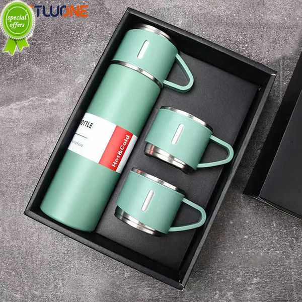 Nuovo Thermos per caffè Bottiglia d'acqua da 500 ml Bicchiere termico portatile Tazza sportiva da viaggio Tazza isolata per auto Boccette per vuoto in acciaio inossidabile