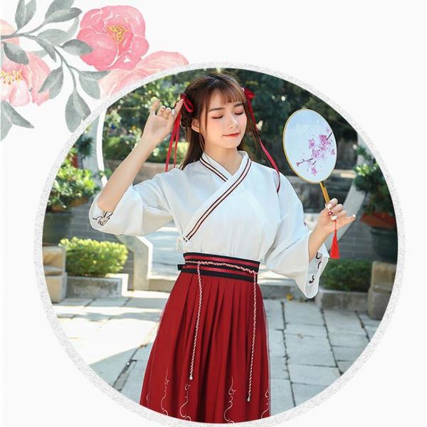 Ethnische Kleidung Frauen Traditioneller Volkstanz Kostüm Dame Ancient Hanfu Orientalischer Schwertkämpfer Cosplay Wear Japanese Princess SuitEthnic