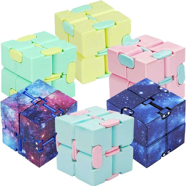 New Hot Anti Stress Infinito Cubo Ufficio Flip Puzzle Cubico Antistress Autismo Giocattoli Relax Alleviare Lo Stress Giocattolo per Adulti Bambini