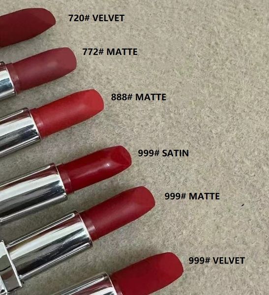 6 Farben Velvet Matte Lipstick SATIN Lip Gloss Red Lipsticks Langlebiger Lipgloss 3,5 g