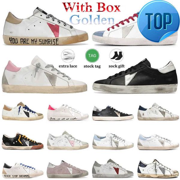 Goldenss Goeses Novo lançamento Itália Brand Superstar Sapato Homens Homens Sênis Super Estrela Esperosos Bottom Shoes Luxury Classic White Angustiado