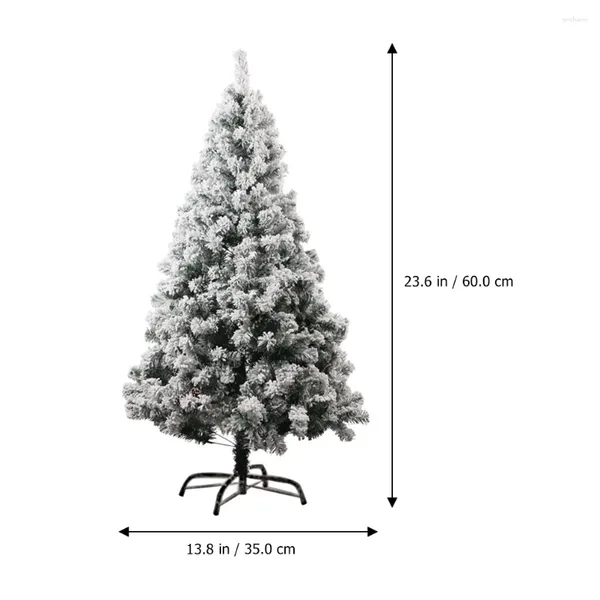 Decorazioni natalizie 1PC Simulazione bianca Floccaggio artificiale Alberi decorativi per alberi di neve