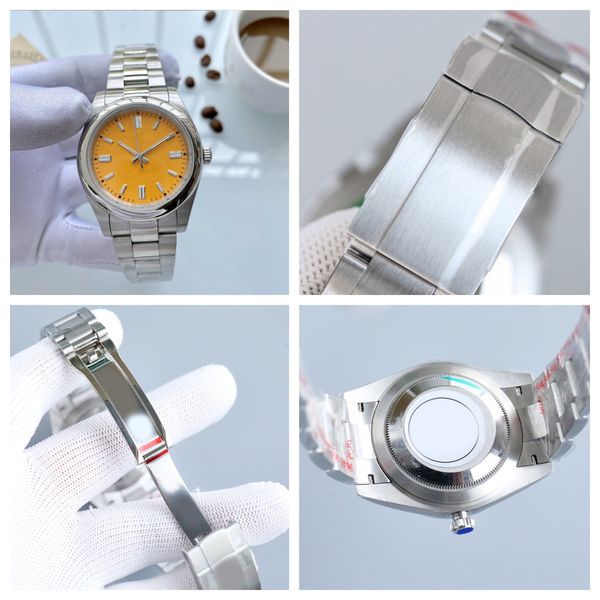 Мужские водонепроницаемые часы Montreux Jason 007 с желтым циферблатом и светящимся сапфиром, размер 41 мм/36 мм, женский ремешок 904L