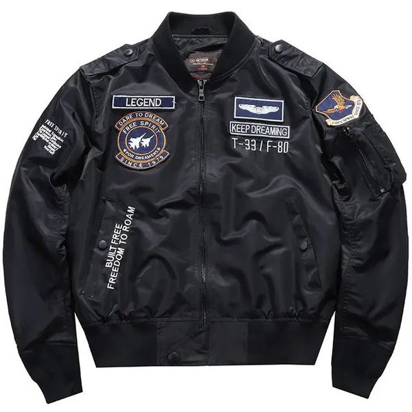 Herrenjacken USA Herren Bomberjacke Uniform Air Force One Army Aviation Jumper Arbeitskleidung Baseball Jersey Stickerei Mantel Herren 231122 369