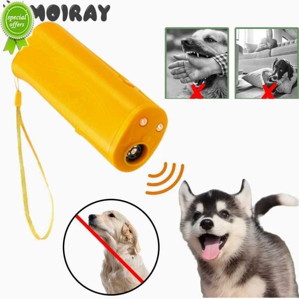 New Pet Dog Repeller Anti Barking Stop Bark Training Device Trainer LED Ultrasonic 3 in 1 Anti Barking Ultrasonic Senza batteria