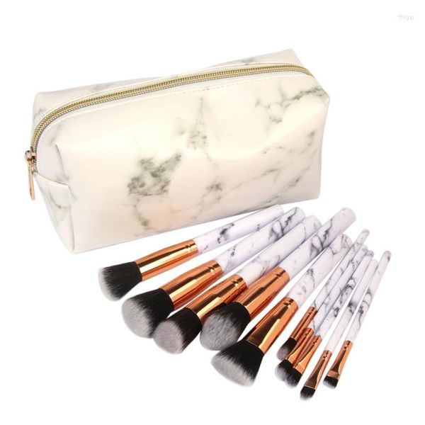 Bolsas de armazenamento grande lave de lápis fofo bolsa de caneta caixa de zíper, maquiagem de mármore para aluno