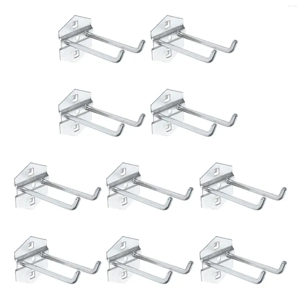 Haken 10PCS Werkzeug Hängen Haken Metall Display Rack Shop Gute Regal Verdickung Loch Platte Haushalt Küche 100MM