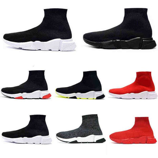 Männer Frauen Plateauschuhe Socken Stiefel Socken Herren Trainer Stiefel Mode lässig balck Damenschuh rote Turnschuhe