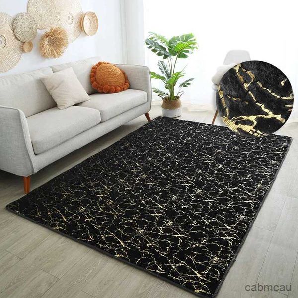 Teppiche Kaninchenfell Teppich für Wohnzimmer Beistelltisch Weißgold Marmor Flauschiger Teppich Luxus Badezimmermatte Nachtfellmatte für Schlafzimmer R231123