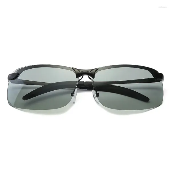 Солнцезащитные очки, меняющие цвет, поляризационные, устойчивые к ультрафиолетовому излучению, дневные и ночные, очки двойного назначения для водителя, очки для вождения