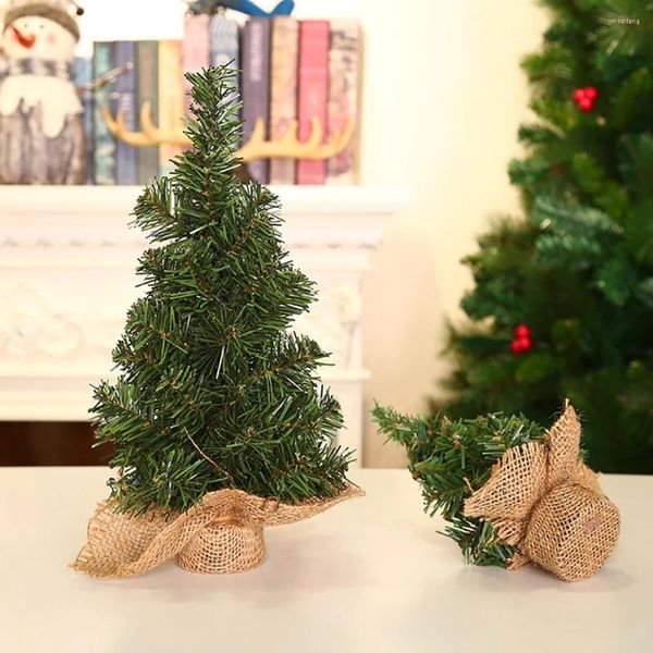 Decorações de natal 20/30cm mini árvore reutilizável decoração de mesa para casa escritório festa suprimentos natal pequeno pinheiro ornamento