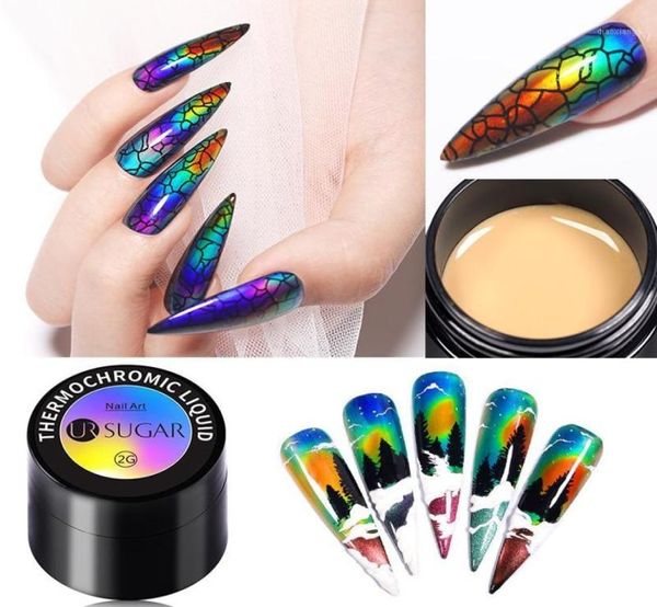 SUGAR Thermochromic Gel Liquid Nail Mood Farbwechselnder polnischer Kunstlack, schwarze Basis erforderlich, UV17441013 einweichen