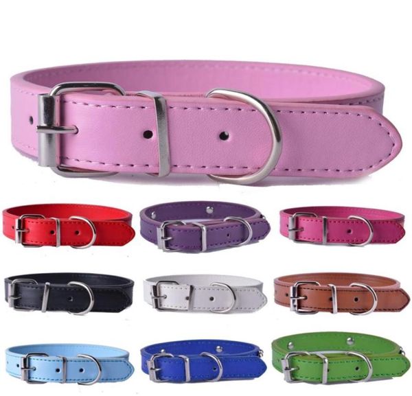 Collari per cani Guinzagli 10 pezzi Colori misti Pu Leather Cat Regolabile Pet Puppy Neck Strap per cani di piccola taglia Collare grande Taglia XS6863866