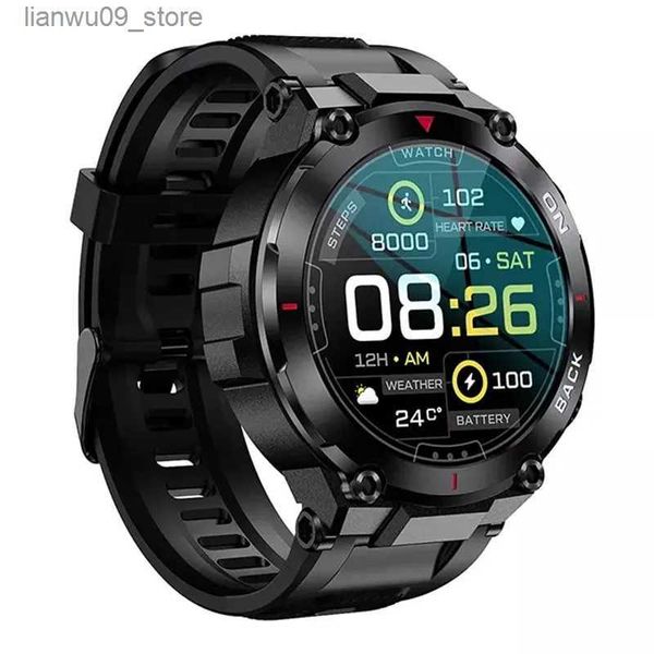 Relógios de pulso homens relógio inteligente k37 gps esporte ao ar livre fitness rastreador pulseira grande bateria super longa espera monitoramento de saúde smartwatchq231123