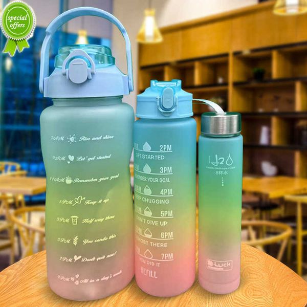 Nuovo 3 pezzi/set sport bottiglia d'acqua di grande capacità scuola ragazza bambini Kawaii carino tazza per bere per maschio femmina brocca escursionismo campeggio tazza