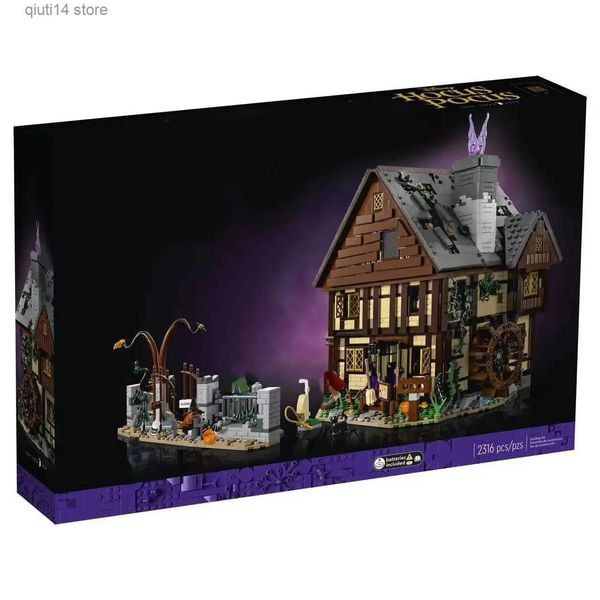 Blocchi blocchi MOC 21341 Halloween Hocus Pocused Witch Sistersons Sisters Cottage House Building Building Buildings Set Bricks Toy per bambini Gifts T231123