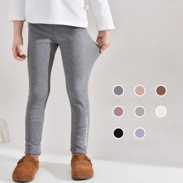 Pantaloni autunno e inverno bambini moda versatile fondo pantaloni ragazze altezza riparazione elastico per il tempo libero