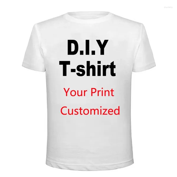 Erkek Tişörtleri Kişiselleştirilmiş DIY Özelleştirme Tasarım Stili Deseniniz 3D Baskılı Çift T-Shirt Top Yaz Yuvarlak Boyun Kısa Kol