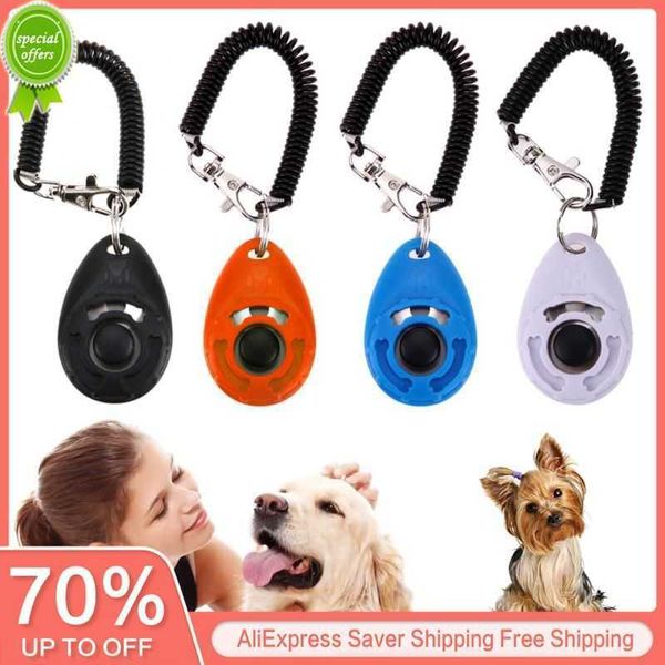 Novo cão de animais de estimação de várias cores Tranining Clicker Whistle Supplies de treinamento de animais de obediência Guia de auxílio de assistência Strap Smart Dog Tool Tool