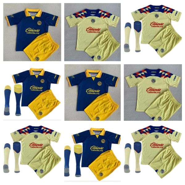 Liga MX Club América Camisas de futebol 2023 2024 K.ALVAREZ J.QUINONES D.VALDES G.OCHOA GIOVANI FIDALGO M.LAYUN A.ZENDEJAS futebol masculino e infantil kits camisa