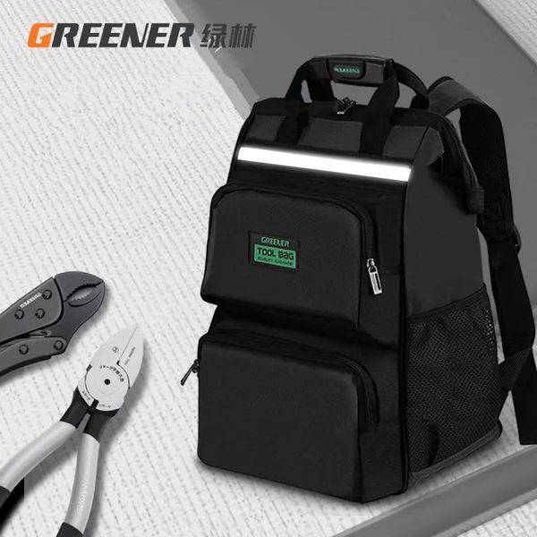 Bolsa de ferramentas Ferramenta de vegetação Mochila Atualização Bolsa de ferramentas Bolsa para eletricista 1680D Oxford à prova d'água resistente ao desgaste Kit de ferramentas de armazenamento de ferramentas forte 231122