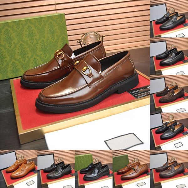 112Modelo Tamanho 38-46 Designer Mocassins Masculinos Camurça Mista Leopardo Sapatos Casuais Vestido Luxuoso Homem Sapato Festa de Casamento Banquete Couro Genuíno Sapatos Masculinos