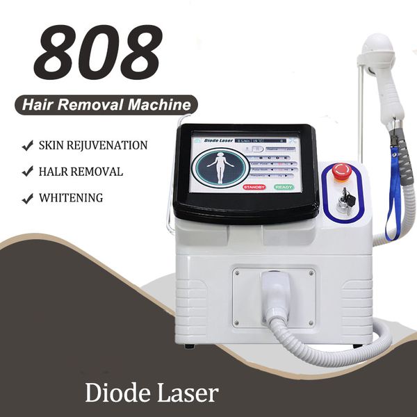 Máquina a laser de diodo para remoção de pelos, comprimento de onda triplo, 755nm, 808nm, 1064nm, sem dor, 808, depilação, removedor de pelos para alisamento da pele