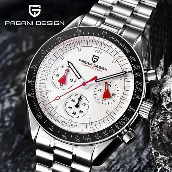 Kol saatleri Pagani Tasarım Yeni V5 Moon Mens Watches 2023 En İyi Marka Lüks Kuvars Kronograf Luminous Safir Ayna Su geçirmez Saat 1701Q231123