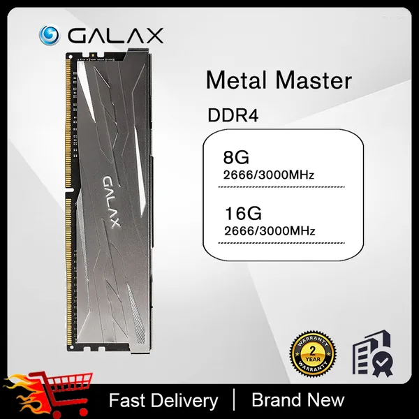 Metal Master RAM 8GB 16G 2666MHz/3000MHz/3200MHz/DDR4 DIMM Memoria Desktop Rams 1.35V